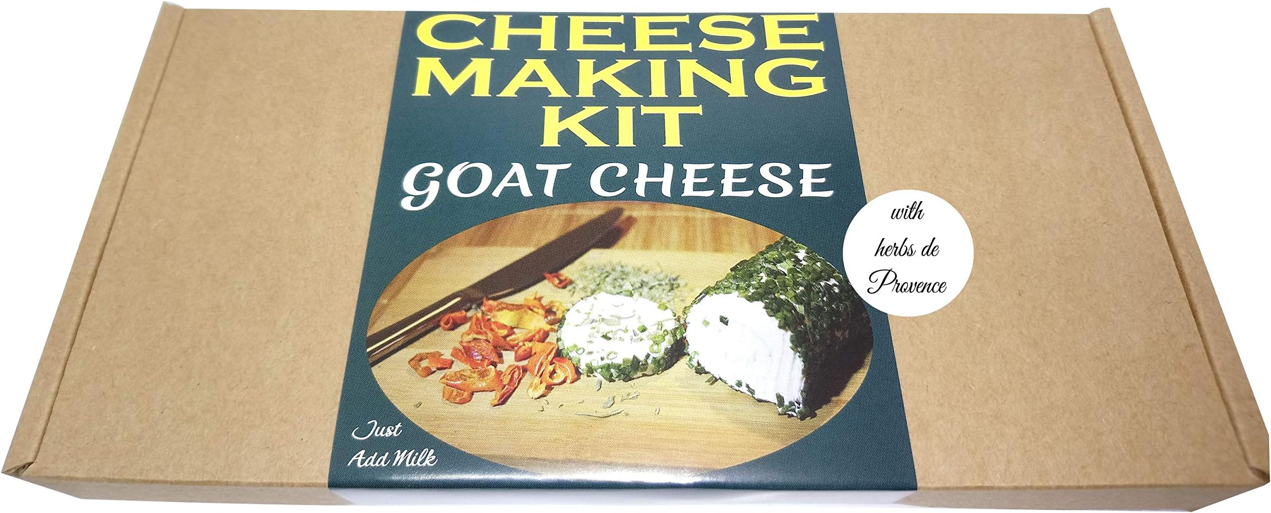 Cheese Making KIT = GOAT CHEESE WITH HERB DE PROVENCE= Great Gift Present = Full instruction Included Just Add Milk