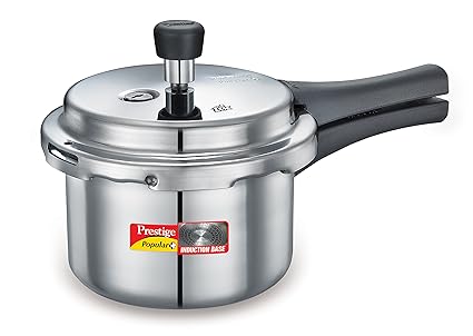 Prestige Popular Plus Hard Anodized Aluminium Pressure Cooker, 1.5 Litres, White (10213)