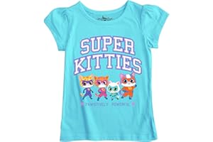 Disney Juniors Super Kitties Girls Short Sleeve T-Shirt-Ginny, Sparks, Bitsy, Buddy