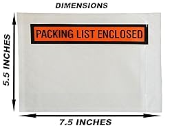 DZG Packing List Envelopes 7.5 x 5.5 Enclosed