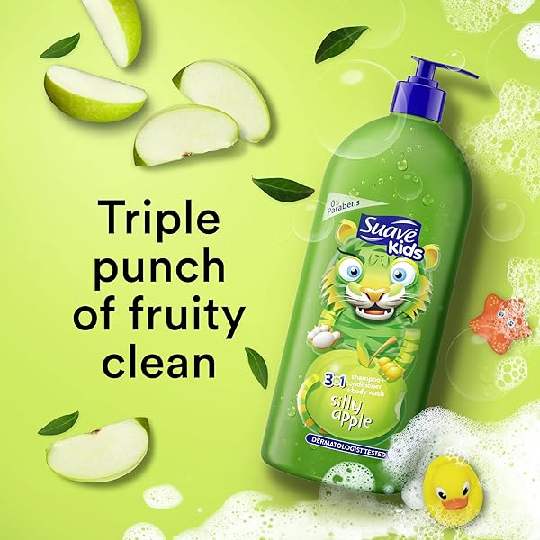 SILLY APPLE 3-IN-1 SHAMPOO, CONDITIONER, BODY WASH