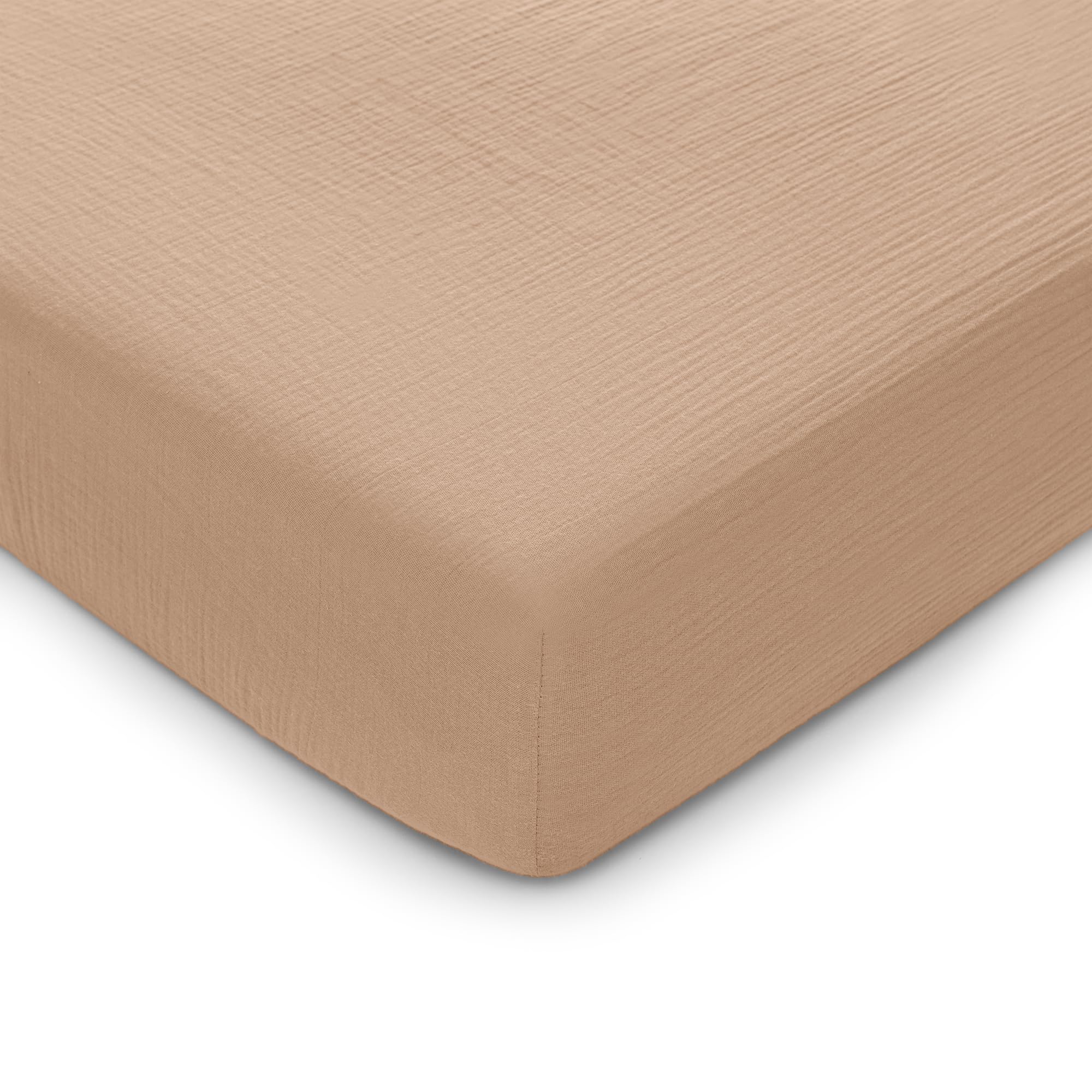 Comfy Cubs Muslin Fitted Cot Sheet - Soft & Breathable for Standard Baby Cot & Crib Mattress - Snug Fit with Secure Elastic, Beautifully Packaged for Boys & Girls - Cedar — image 1