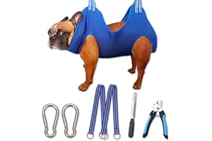 OVTEXZOG Dog Grooming Hammock Harness,Sling for Nail Clipping/Trimming,Pet Grooming Restraint Bag with Nail Clippers Trimmer,