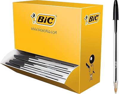 BIC Pen Crystal Extra BP Black BX100 1.0mm 100 Pack