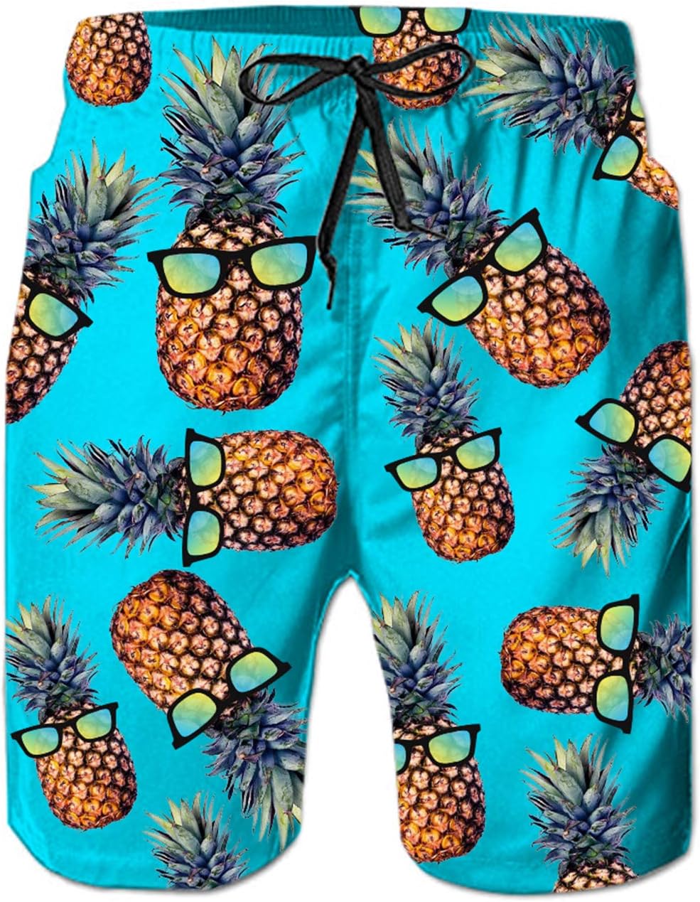 Swimming Shorts Mens 3D Print Funny Hawaiian Beach Trunks Surf Gym Shorts with Pockets for Summer Beach Holiday S-XXL