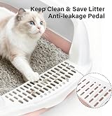 Vivo Technologies Cat Litter Tray Box Open Top 48x40x20cm Pink view 3