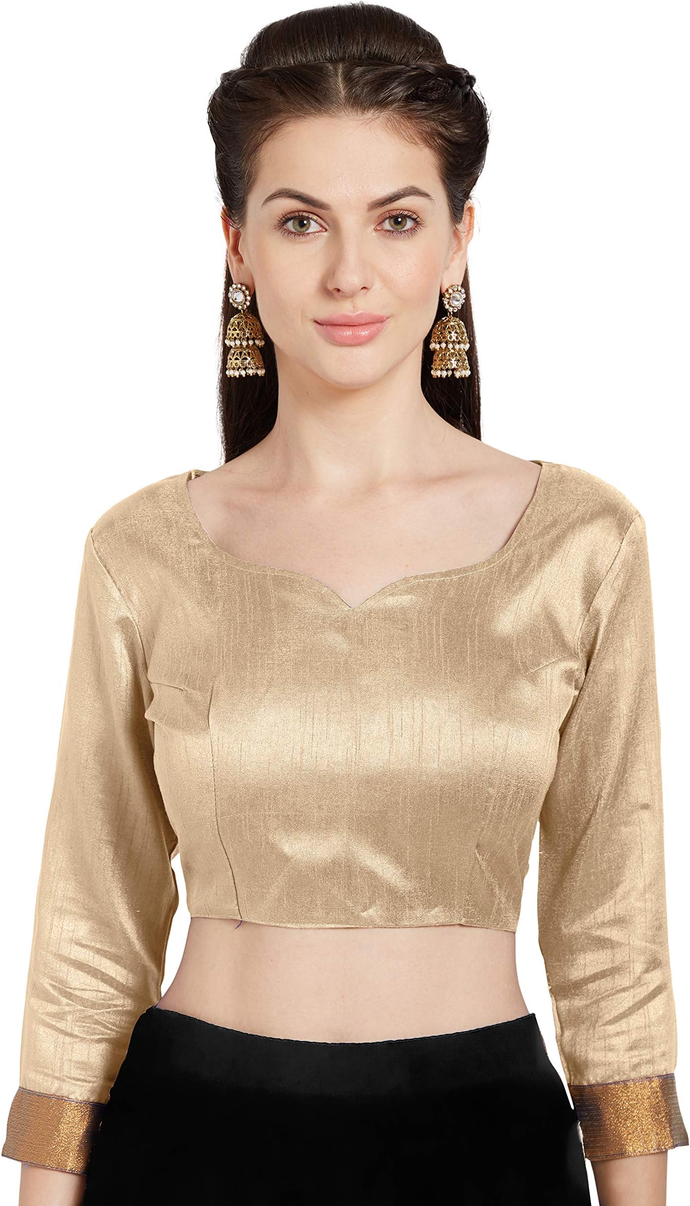 Women's Art Silk Readymade Partywear Saree Blouse Stylish Choli Mirchi Fashion Top