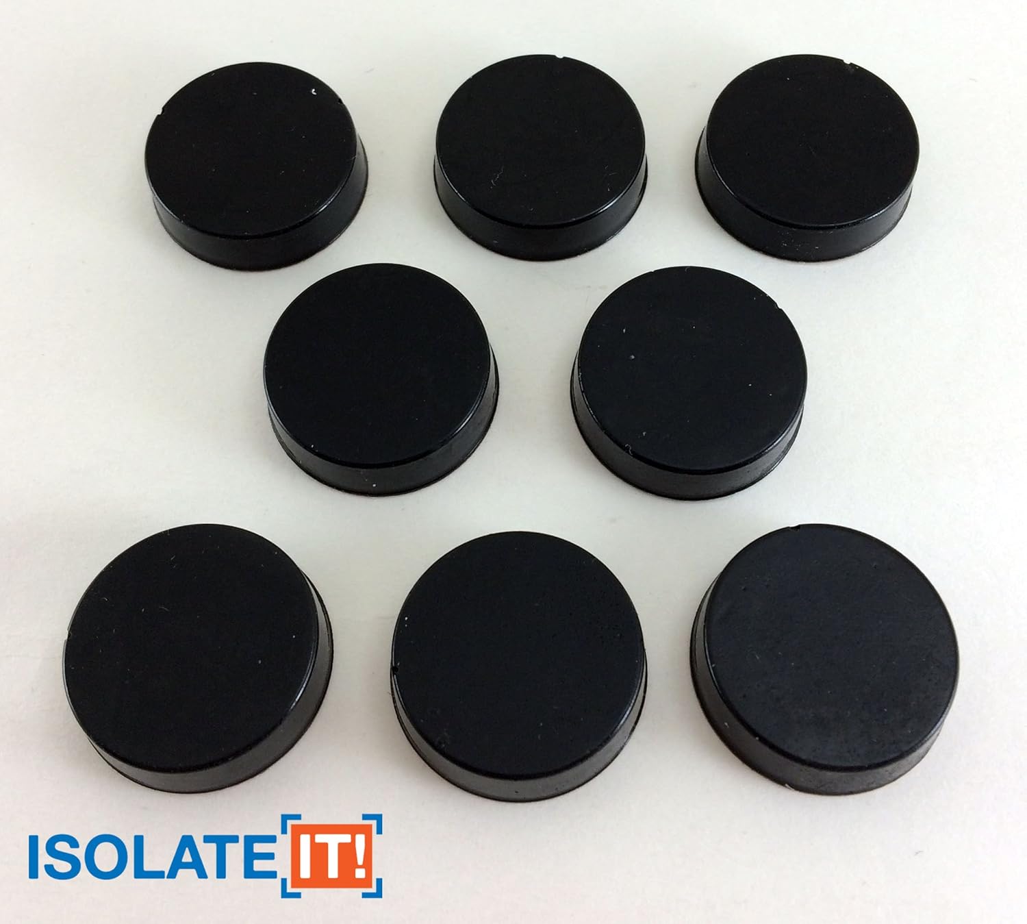 Isolate It Sorbothane Vibration Isolation Circular Pad Adhesive Backing