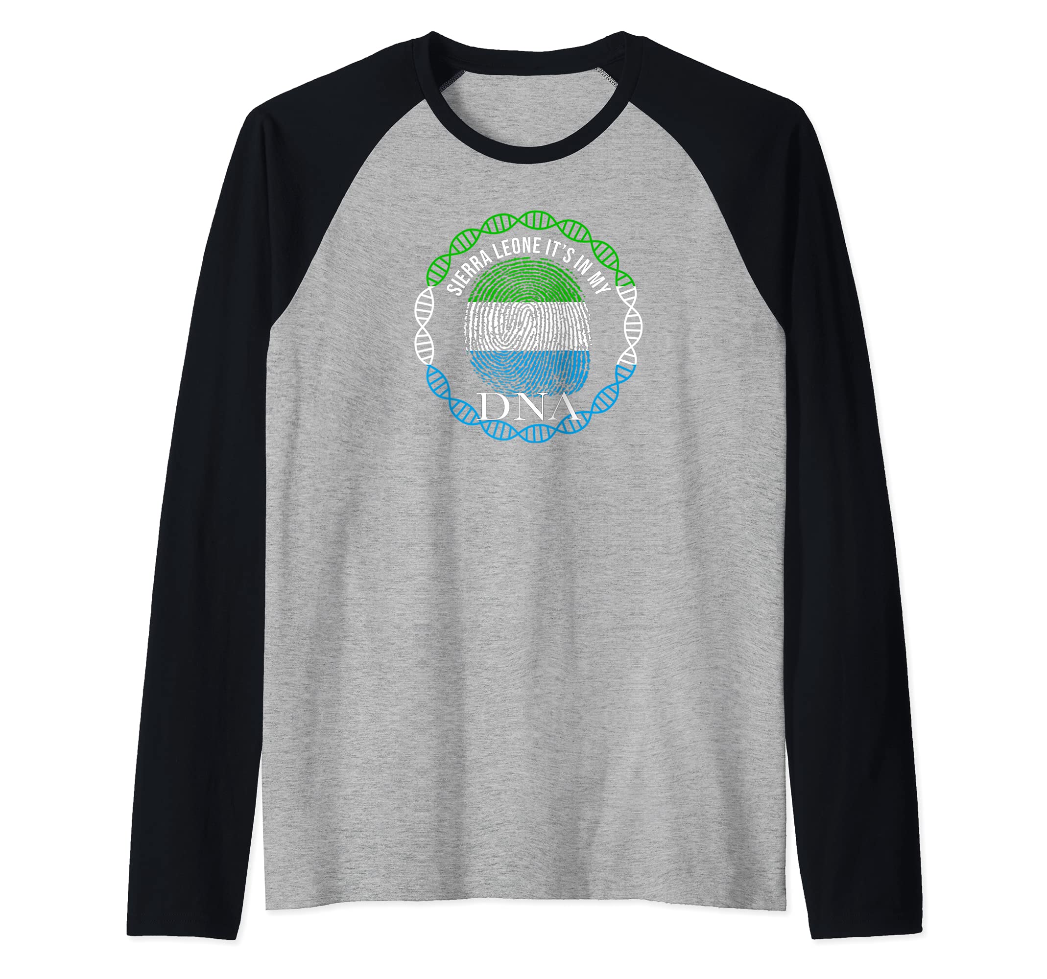 Sierra Leone Its In My DNA Raglan Baseball Tee
