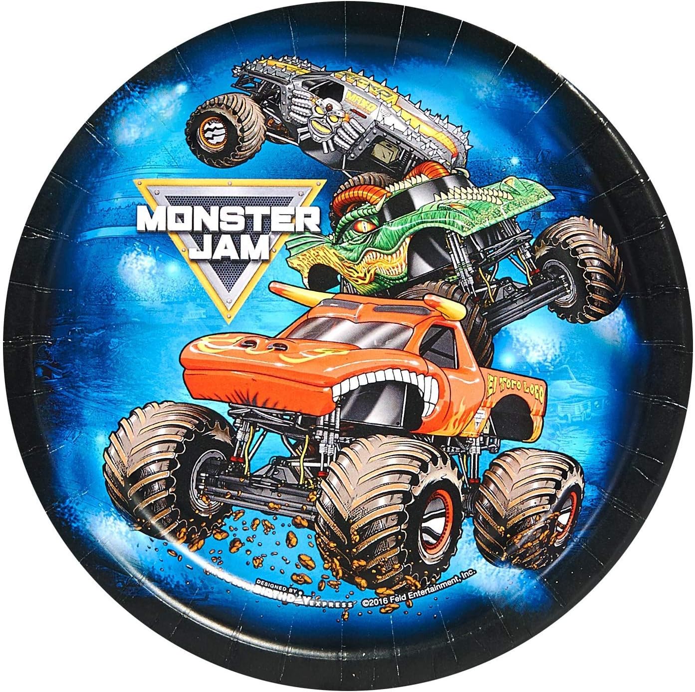 BirthdayExpress Monster Jam Party Supplies - Dessert Plate (24)