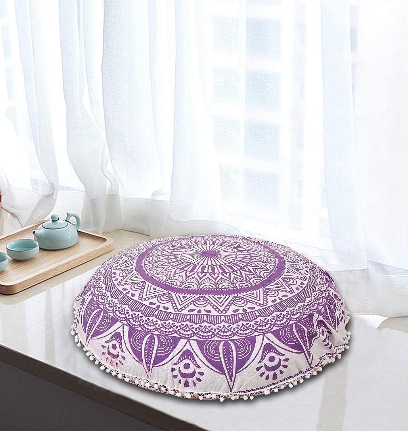 Amazon Com Aakarshan 32 Purple Ombre Mandala Floor Pillow