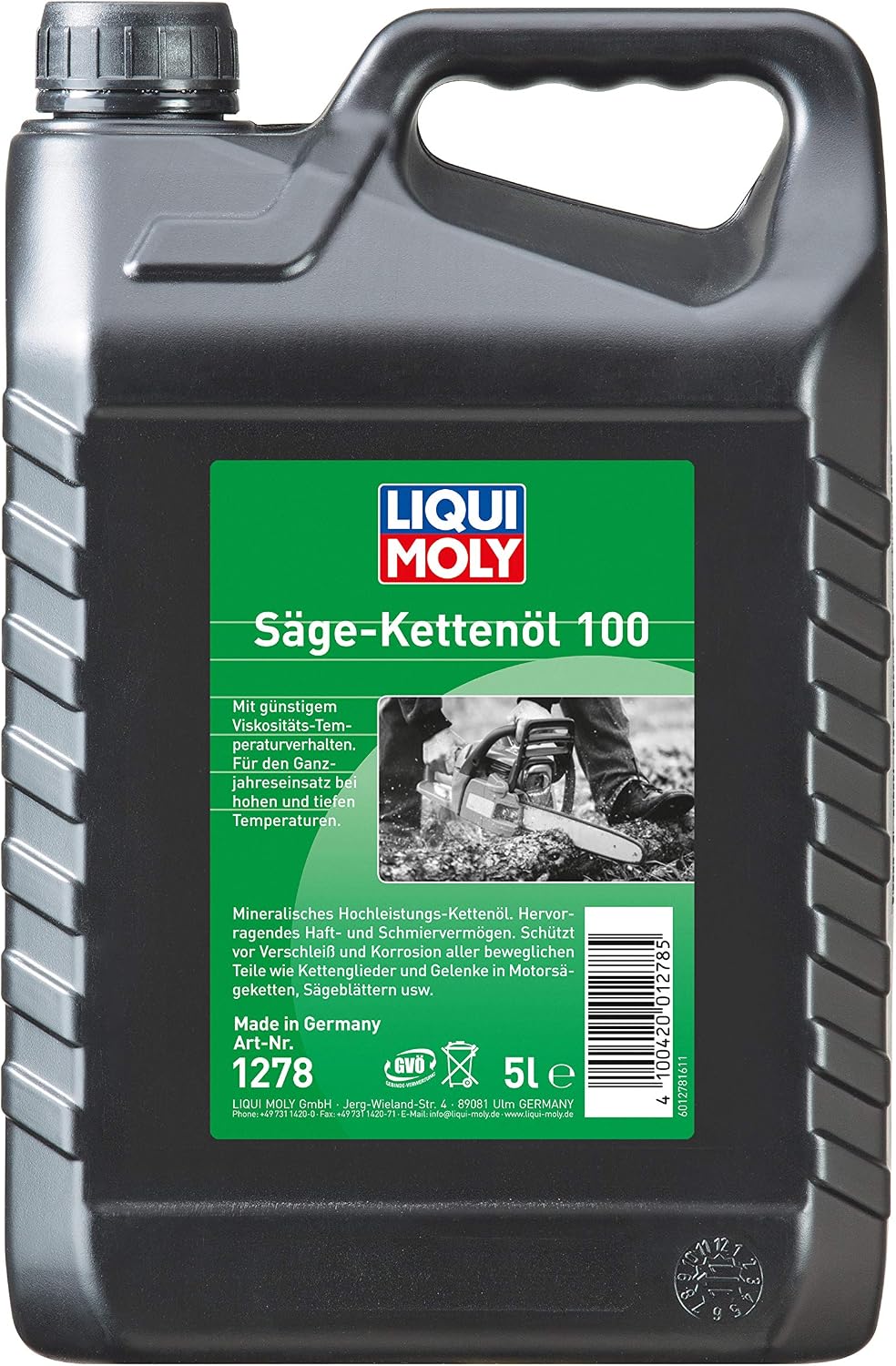 LIQUI MOLY Saw Chain Oil 100, clear, 5 litres