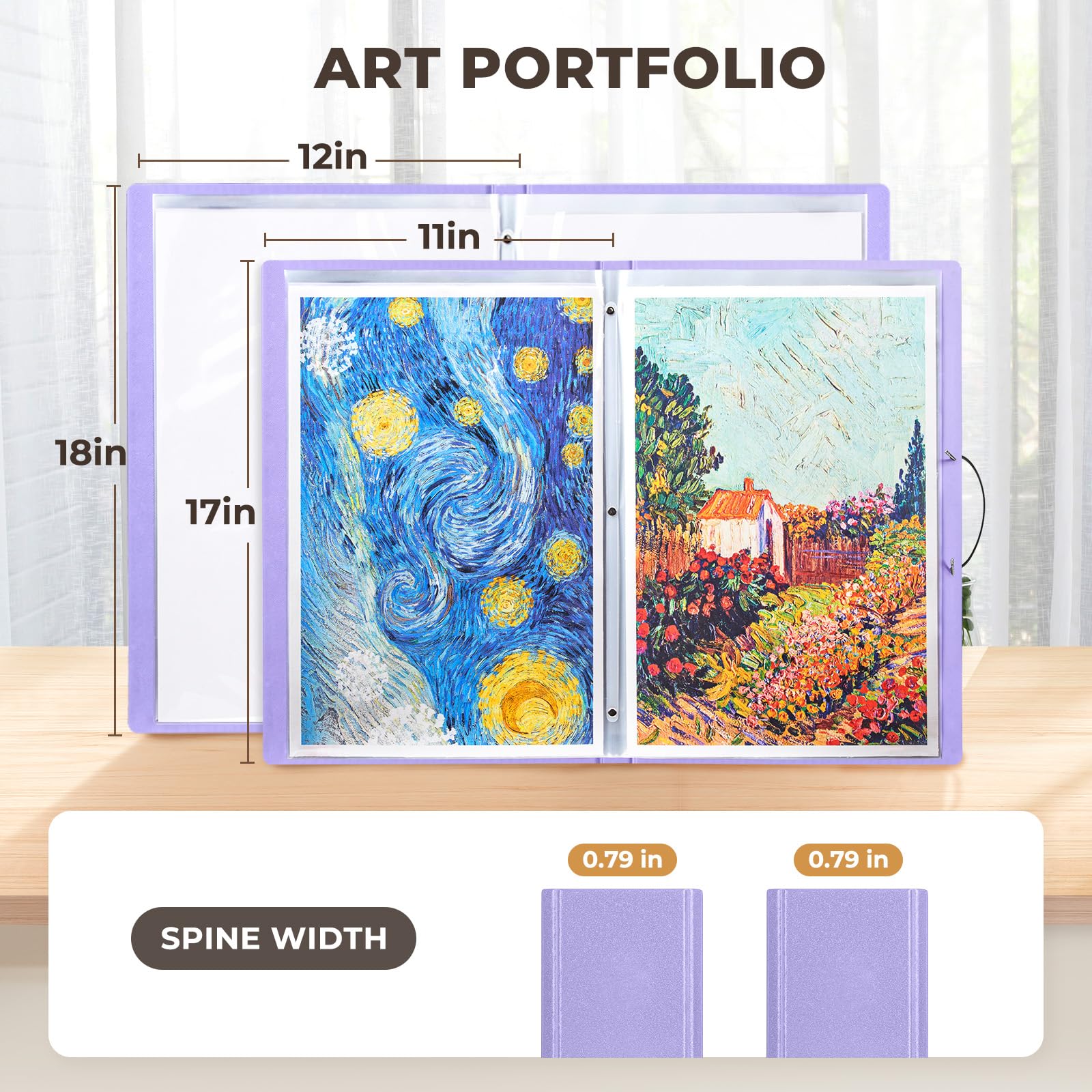 Condition photo showing New/Like New for joycat art portfolio binder fits 12"x18" for diamond art painting, 40 pockets slevees protectors art
