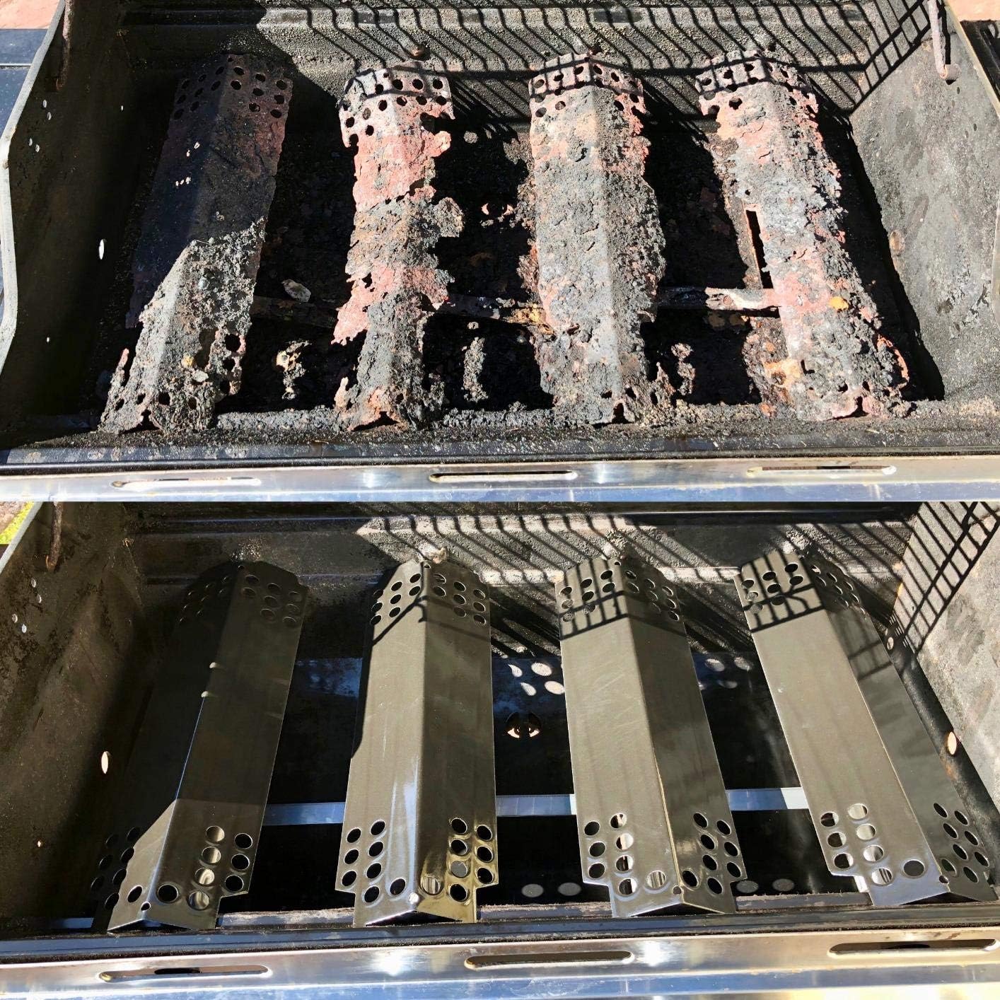 4 Pack Porcelain Steel Heat Tent Shield for CharBroil 467300115