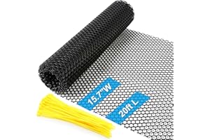 Heavy Duty Rigid Plastic Wire Mesh Fence by SlopHaul - Large Roll 15.7" x 20ft, Black - Reusable, Easy Cut, Sturdy Chicken Wire, Garden Divider Net, Pet Run - The All-in-One Fence and Netting Solution