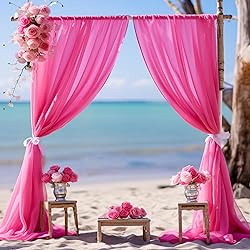 PARTISKY Wedding Arch Draping Fabric,2 Panels 18FT