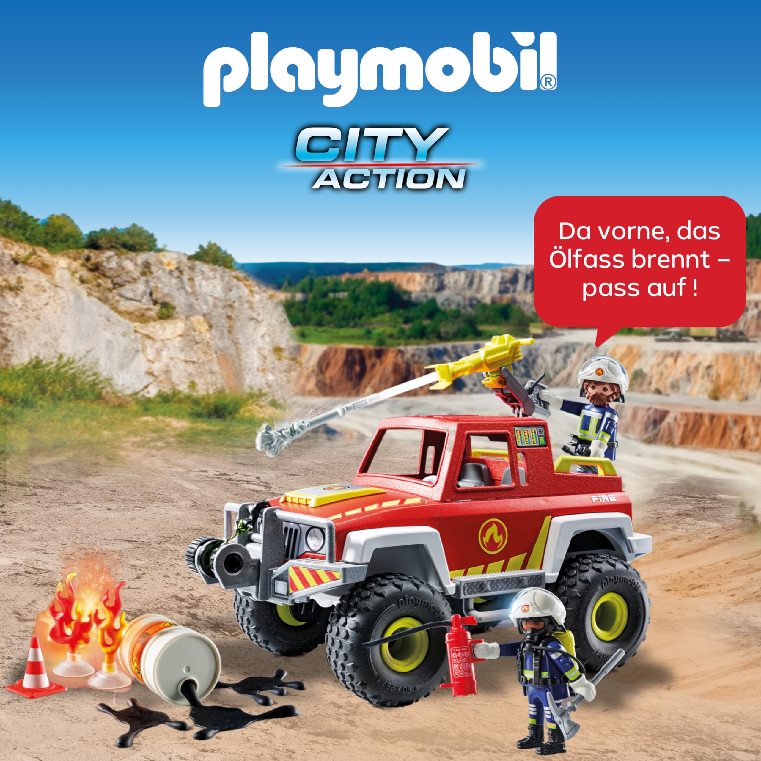 PLAYMOBIL | Action Heroes | Feuerwehrtruck | Feuerwehrauto | Spielzeugauto | Spielzeug für Kinder ab 4 Jahren | 71824 3
