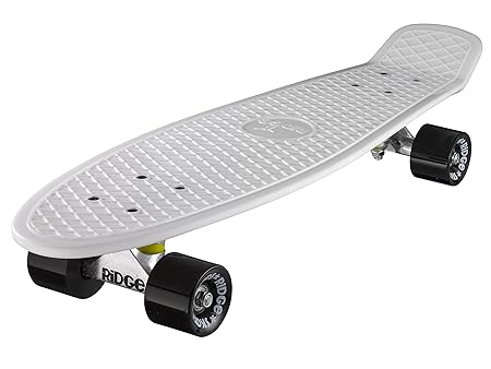 Ridge Skateboard Big Brother Nickel 69 cm Mini Cruiser, weiß/schwarz