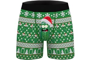 PNKJ Men's Christmas Black Bow Tie Print Boxer Briefs, Novelty Boxer Shorts, Funny for Men