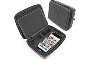 CASEMATIX Travel Case Compatible with Square Handheld Credit Card Machine Point of Sale Card Reader, Impact Resistant Exterior with Padded Foam Screen Protection and Storage for Accessories