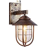 VOCLDFA Motion Sensor Outdoor Wall Light Nautical Outside Wall Sconce Dusk to Dawn Exterior Light Fixtures Wall Mount Retro M