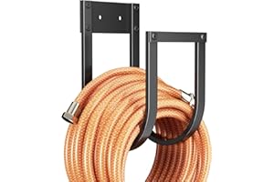 PICKPIFF Garden Hose Holder Wall Mount - Metal Water Hose Hanger for Outside, Durable Hook for Garden, Garage, or Yard Storage