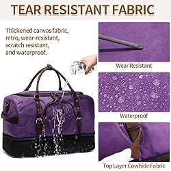 Nerlion Weekender Bag Large Overnight Bag for Men