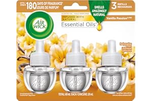 Airwick Plug In Scented Oil, Vanilla Passion, Infused With Natural Essential Oils,3 Refills(20ml Each)