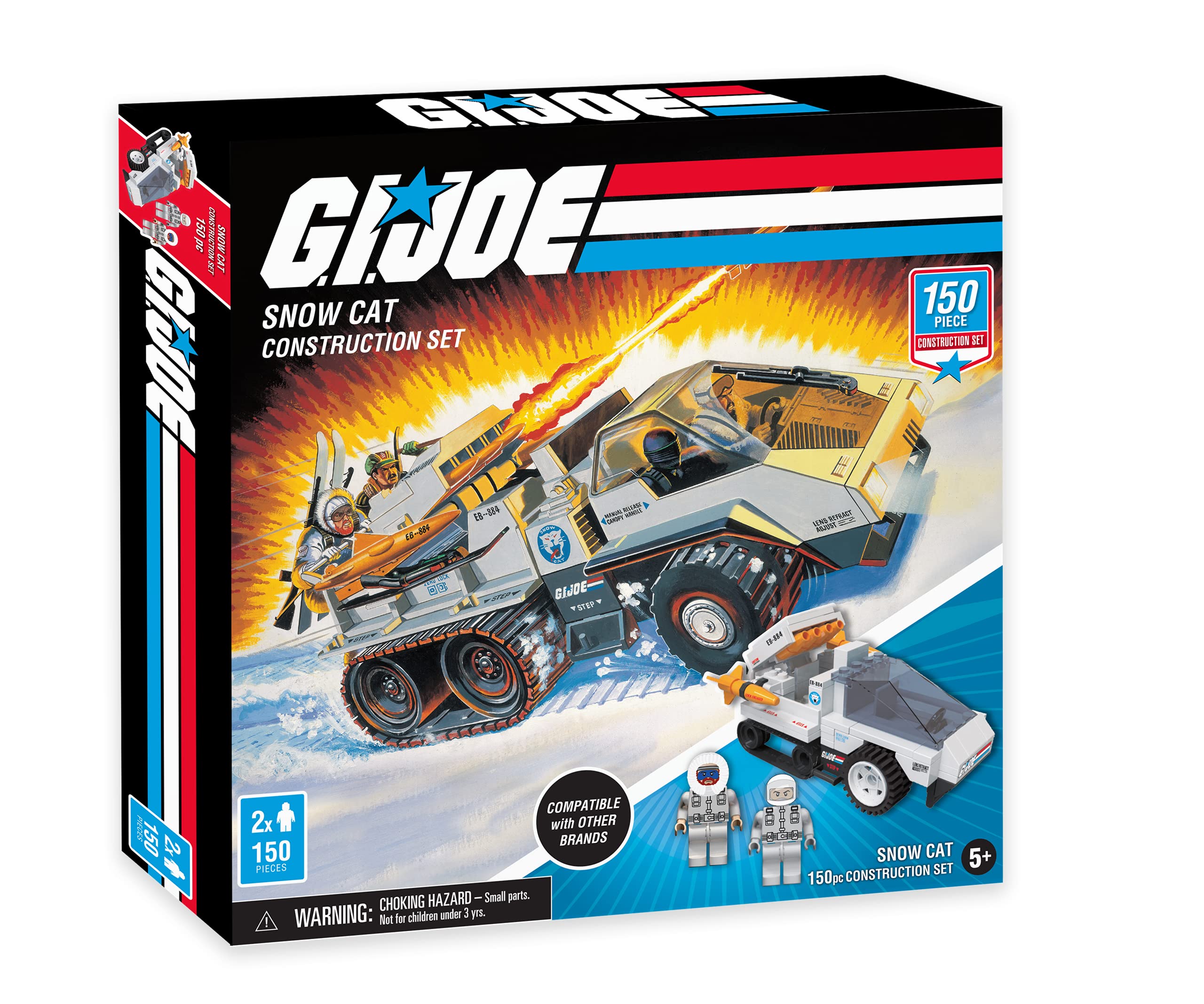 Photo 1 of GI Joe Snowcat Military Vehicle Toy Construction Set, Building Kit (150 Total Pieces)