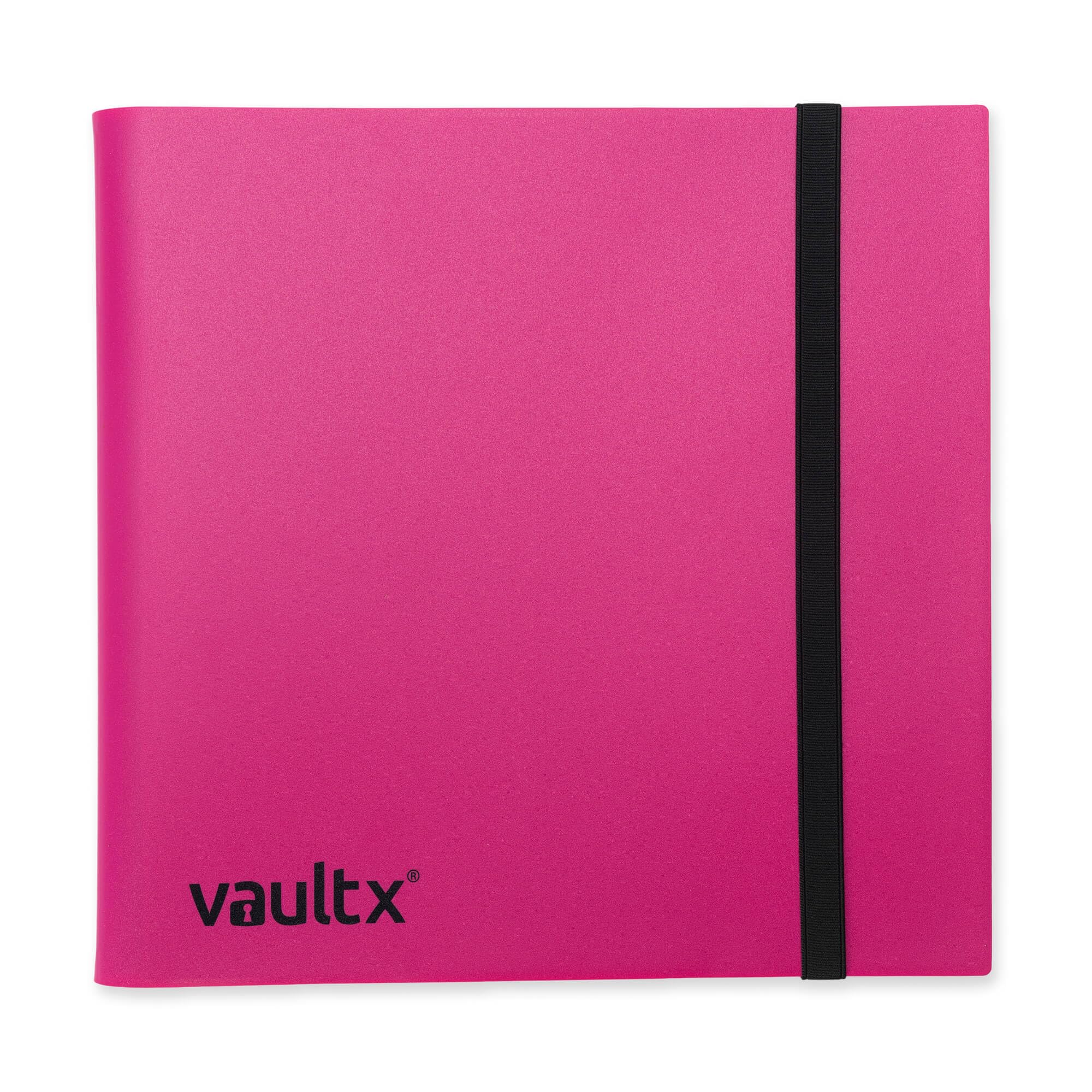 Vault X 12 Pocket Trading Card Strap Binder, 480 cards, Standard, 20 Side-Loading Pages, Folder for Collectible Card Games, Sports, TCG (Pink)