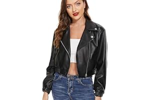 Fahsyee Faux Leather Jacket Women - Black Motorcycle Short Coat Moto Biker Blazer Casual Pleather Jackets Fashion S-XXL