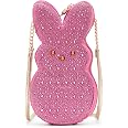 Sac Bandoulière Betsey Johnson Avec Lapin Strass - Modèle Peeps X Rose - Taille Unique