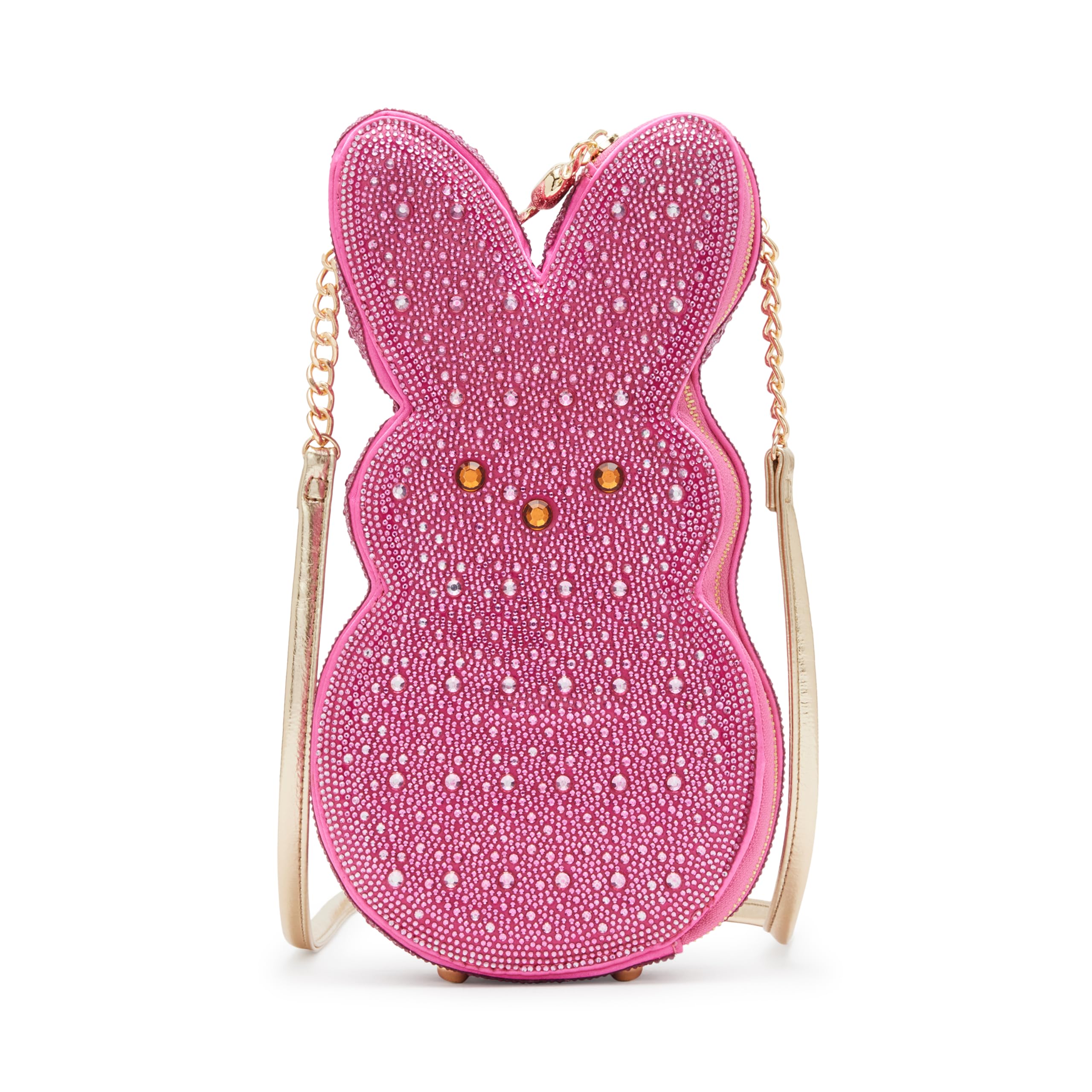 Betsey Johnson Peeps X Rhinestone Bunny Crossbody, Pink