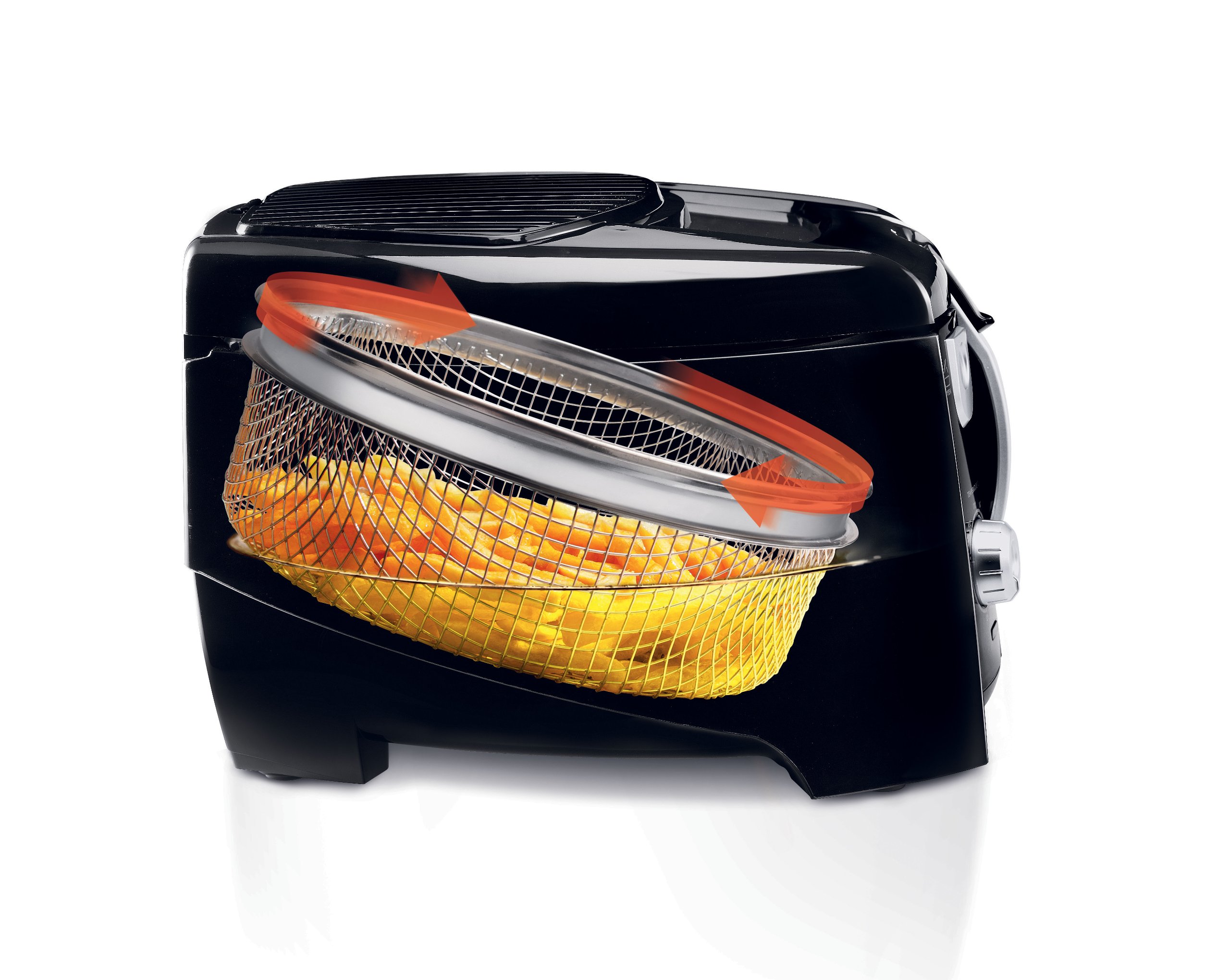 DeLonghi D28313UXBK Roto Deep Fryer, Black/Silver Buy Online in UAE