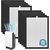 ProHEPA 9000 Replacement Filter Compatible with VEVA 9000 Air Puri-fiers, 2 Pack HEPA Replacement Filters & 8 Activated Carbon Pre-Filters