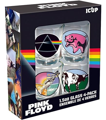 Amazon.com | ICUP AC/DC Icons 4 Piece Shot Glass Set: Shot Glasses