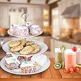 Homend 3 Tier Round Serving Tray Platters, Appetizer or Dessert Cupcakes and Cake Stand Great for Weddings, Tea Party, Holida