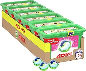 Ariel Pods Detergente Lavadora Cápsulas, 108 Lavados (6 x 18 ...
