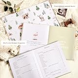 Lanpn Baby Memory Book for Boy Girl Linen Cover 154 Pages Beige view 3