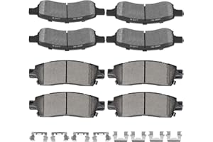 Ceramic Pads Kits,SCITOO 8pcs Brakes Pads Set fit for Buick Enclave,Rainier,for Chevy SSR,Trailblazer EXT,Traverse,for GMC Acadia,Envoy,Envoy XL,for Isuzu Ascender,9-7x,07-10 for Saturn Outlook