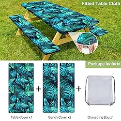 Picnic Table Cover with Bench Covers Camping