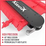 XEEMYX 2 Pack Contour Gauge with Lock 5" & 10" Plastic Profile Tool for view 6