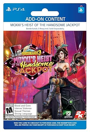 Amazon Com Borderlands 3 Moxxi S Heist Of The Handsome Jackpot Dlc Ps4 Digital Code Video Games