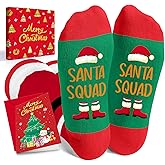 HAPPYPOP Christmas Gifts - Holiday Knee-High Socks with Greeting Card for 2-12 Year Olds