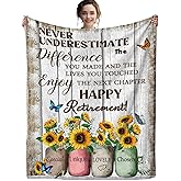 XeaGiasy Retirement Blanket Best Retirement Gifts Ideas Throw Blankets Farewell Gifts for Sofa Couch Chair Bedroom 50"X40"