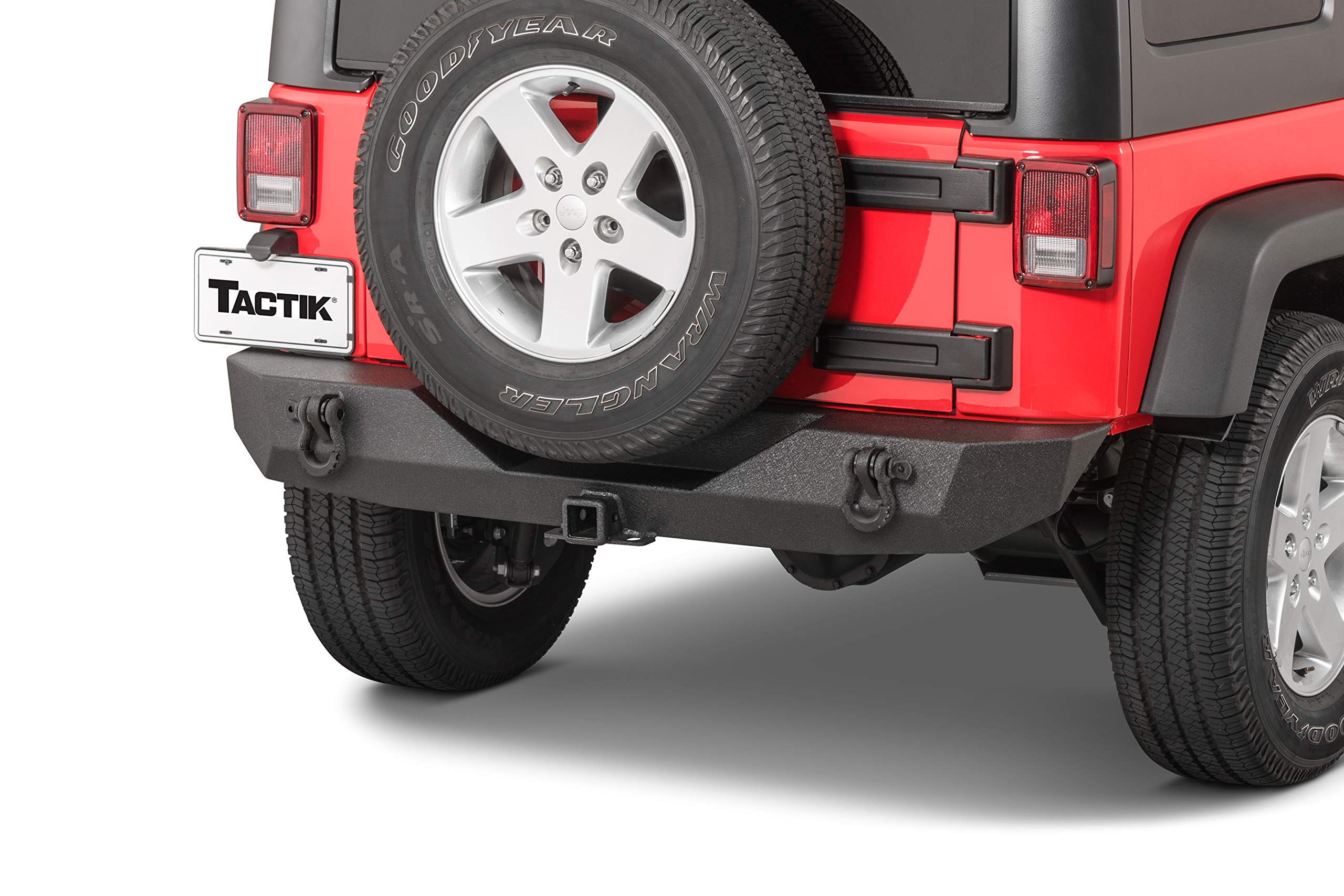 Buy TACTIK JK Rear Bumper with 2" Hitch Receiver & DRings Fits Jeep