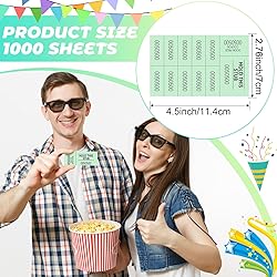 Kosiz 1000 Sheets Raffle Tickets with 10 Bid