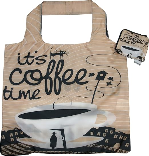 Chilino Coffee Grand sac de courses pliable écologique 100 % polyester Marron 47 x 41 cm: Amazon ...