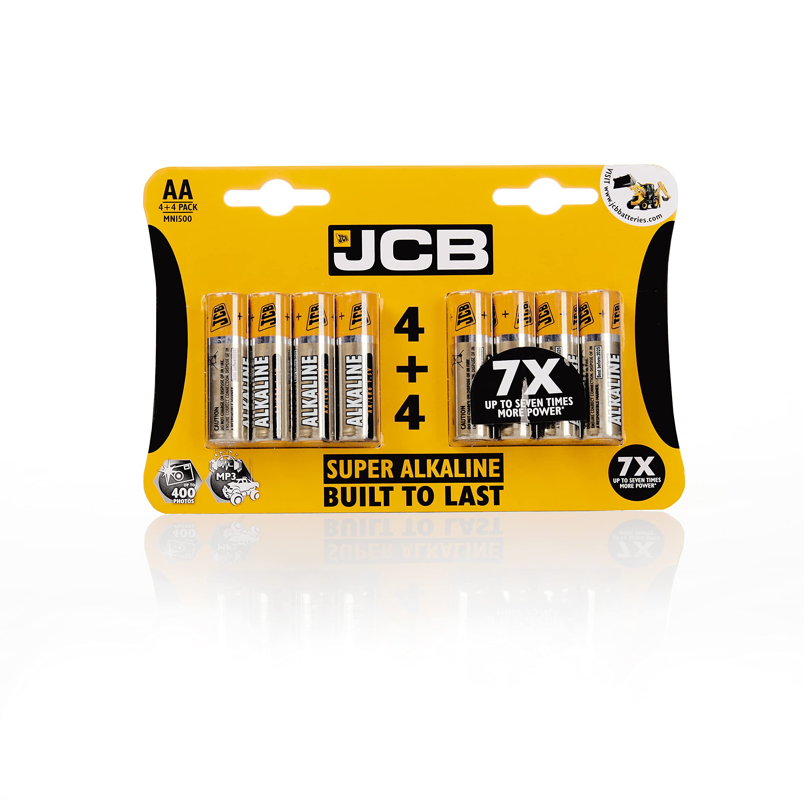S6588 JCB AA Super Alkaline Batteries - Pack of 4+4