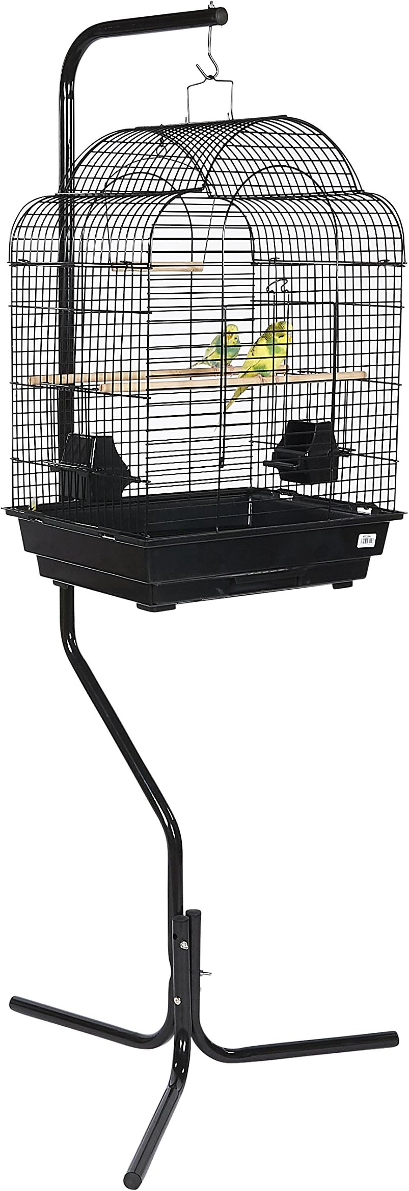 Pet Ting Primrose Bird Cage and Stand - For Finch Canary Budgie Cockatiel Lovebird Etc (Black)